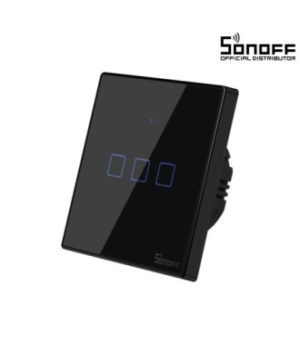 GloboStar® 80020 SONOFF T3EU3C-TX-EU-R2 - Wi-Fi Smart Wall Touch Button Switch 3 Way TX GR Series